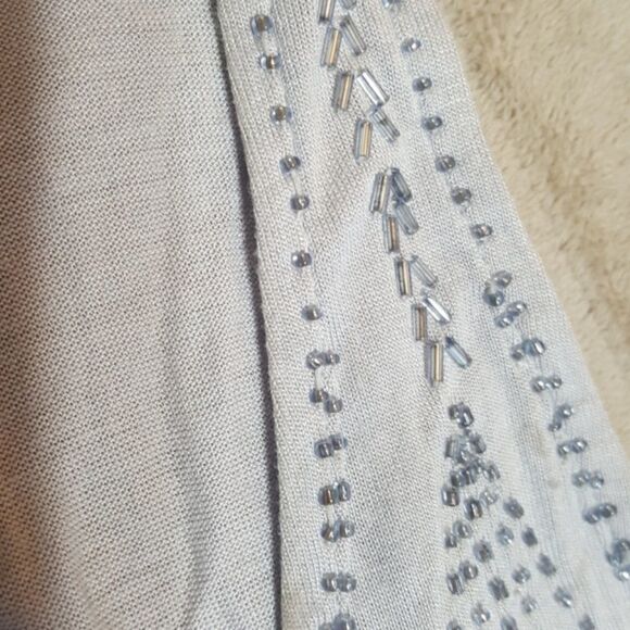 New York & Company Beaded Meckline Sleeveless Top - Picture 3 of 8